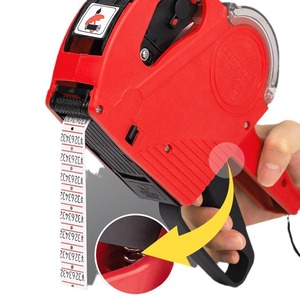 <span class=keywords><strong>Pistolet</strong></span> d'étiquetage de <span class=keywords><strong>prix</strong></span> MX-6600 rouge en ABS léger pour supermarché, étiqueteur portable à deux lignes d'impression avec 6 à 8 chiffres - Product Image 3