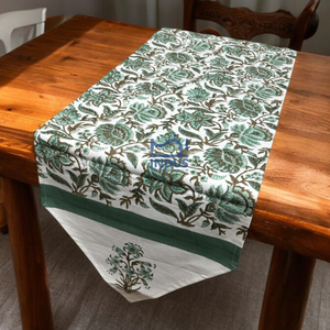 Chemin de Table 100% Coton Imprimé Bloc Main Design Élégant Chemin de Table en Coton Vente au Meilleur Prix - Product Image 2