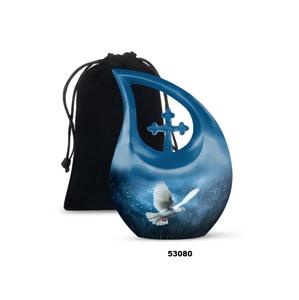 โกศรูปหยดน้ำอะลูมิเนียมสำหรับบรรจุอัฐิมนุษย์ รุ่นขายดี ดีไซน์เฉพาะ พร้อมถุงกำมะหยี่ฟรี - Product Image 4