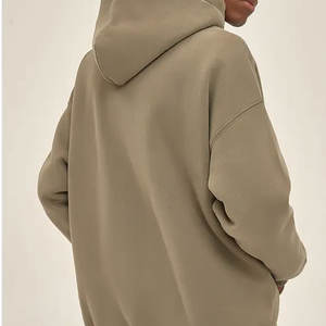 Sweat-shirts à capuche d'hiver à épaules tombantes lavés sur mesure, fabrication directe d'usine, sweat-shirt unisexe à col rond, tissu lourd surdimensionné, vente en gros - Product Image 3