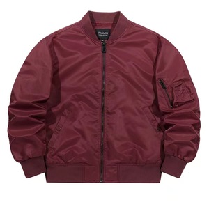 Chaqueta de bombardero Vintage para hombre a prueba de viento cremallera frontal logotipo poliéster/algodón primavera otoño Casual chaqueta todo en uno - Product Image 4