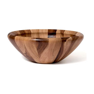 Saladier en bois d'acacia écologique Design personnalisé Bol en bois gravé en bambou pour salade et pâtes servant des ustensiles de cuisine en gros - Product Image 1