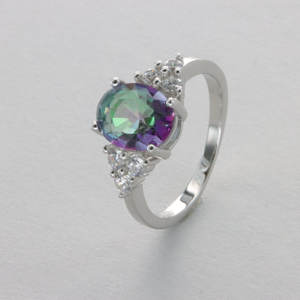 Wholesale Women's Mystic Topaz And <b>CZ</b> <b>Rings</b> New Silver Colorful Wedding 925 Sterling Silver Finger <b>Ring</b> Mainly Made of Silver - Product Image 2