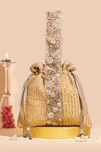 Elegante Bolso Potli Bordado para Mujer, para Bodas y Fiestas, Bolso de Mano Elegante para Novia, Venta al por Mayor en India - Product Image 3