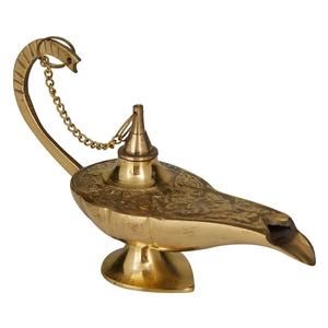 Lámpara de Aladino decorativa de latón de alta calidad con acabado pulido de grabado para decoración del hogar Metal Aladdin Chirag - Product Image 5