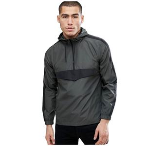 Chaqueta cortavientos de nailon con media cremallera de dibujos animados largos y finos personalizados para hombre, ropa deportiva ligera y elegante para exteriores - Product Image 5