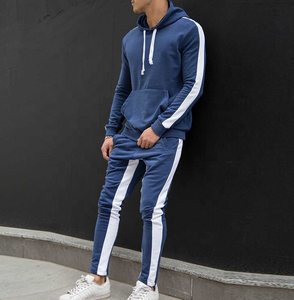 Ensemble sweat-shirt et pantalon de survêtement vierge personnalisé 100% coton sweat à capuche en éponge française sweat à capuche surdimensionné pour homme - Product Image 3