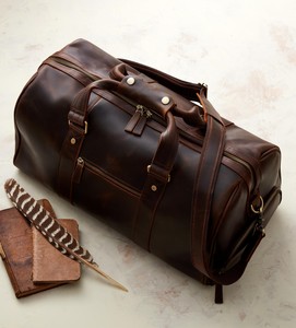 Sac de voyage en cuir véritable avec intérieur spacieux pour les longs trajets - Product Image 2