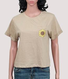 Camisetas informales 2025 para mujer al mejor precio, camiseta barata para mujer con logotipo personalizado al por mayor - Product Image 4