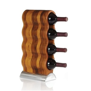 Porte-bouteille en bois écologique fabriqué à partir de bois durable pour une décoration intérieure responsable - Product Image 1