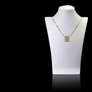 Collar de diamantes cultivados en laboratorio de corte princesa de 1 quilate, colgante ligero de oro amarillo de 14 quilates, joyería elegante para uso diario - Product Image 2