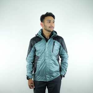 Naviguer Veste d'extérieur à coquille souple à deux couches Résistant à l'eau Fitness Style décontracté Col montant Fermeture à glissière Remplissage en polyester - Product Image 4