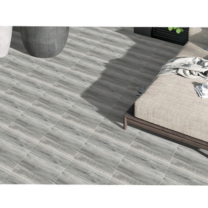 Carreaux en porcelaine émaillée aspect bois naturel pour sol 600x600mm Carreaux en porcelaine Carreaux de sol intérieur Finition mate Gris wengé - Product Image 6
