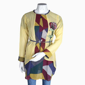 Women's Chiffon <b>Top</b> <b>with</b> Inner - Multi - Product Image 3
