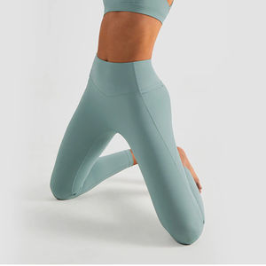 Leggings de Mujer de Cintura Alta, Sin Costuras, de Mezcla de Algodón Suave y Elástico, Transpirables, Ligeros, para Uso Diario Informal - Product Image 2