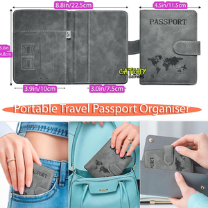 Vente en gros Organisateur de voyage en cuir PU Porte-passeport à sublimation personnalisée Couverture de passeport pour impression par sublimation - Product Image 4