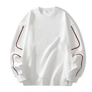 Style unique hommes sweats Logo personnalisé taille 100% coton Street Wear respirant blanc sweats de haute qualité pas cher prix - Product Image 3