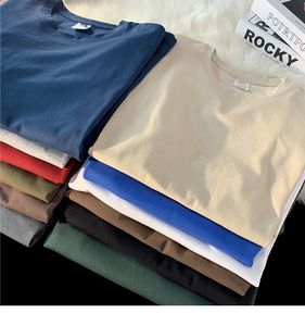 Vente en gros de t-shirts personnalisés de haute qualité 100% coton T-shirt uni en coton taille plus pour hommes de couleur unie logo personnalisé pour hommes - Product Image 4