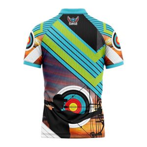 Camisa de Tiro con Arco informal, ropa de calle gráfica deportiva, camisa de tiro con arco de manga corta, cuello redondo, camiseta de tiro con arco de caza de secado rápido - Product Image 2