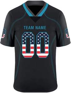 Maillot de football unisexe 100% polyester, séchage rapide, respirant, manches courtes, personnalisable avec le nom de l'équipe, tailles plus grandes disponibles, vente en gros - Product Image 6