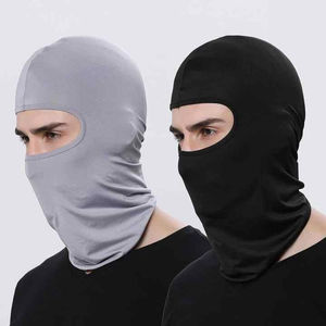 Balaclava noire anti-UV en gros, logo personnalisé, masque intégral pour homme et femme, hiver/printemps/automne, ski, tactique, commun - Product Image 2
