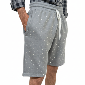 Shorts en molleton de coton à taille haute pour hommes en gros, taille XS, logo, gym, basketball, course à pied, décontracté, molleton d'hiver, shorts pour hommes - Product Image 2