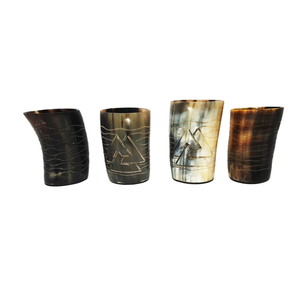 แก้วเขาควายควายทำด้วยมือแก้วฮอร์นควายธรรมชาติแกะสลักทำด้วยมือ - Product Image 6