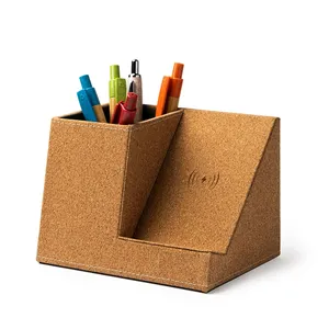 Portapenne Wireless in Sughero Personalizzato, Gadget Unici ed Eleganti - Product Image 1