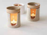 Lampe à parfum en céramique, diffuseur d'huiles essentielles, chauffe-bougie artisanal, écologique, très parfumé, réglable