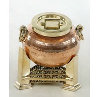 Chafing Dish Tembaga Kuningan Tradisional 6 Liter Desain Palu, Harga Ekonomis Terlaris untuk Sajian Prasmanan