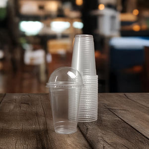 Vasos desechables de plástico de una sola pared de la fábrica de Vietnam 12oz 16oz 24oz con tapa Lisa para té de burbujas Boba Coffee Smoothie Juice - Product Image 2