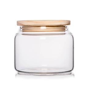 Récipient de stockage de thé en verre transparent avec couvercle – Pot de cuisine hermétique pour thé, café et sucre - Product Image 3