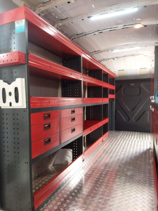 Sistema de estanterías para furgoneta de trabajo móvil DETAY OEM, banco de trabajo con 12 cajones para herramientas, almacenamiento con panel perforado, estantes modulares para coche, electrostático - Product Image 2