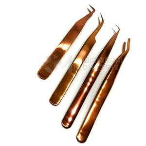 RMI Extension de Cils Shin Pince à Épiler Or Rose Plasma Couleur Avion Grip Pince À Épiler Ensemble - Product Image 2