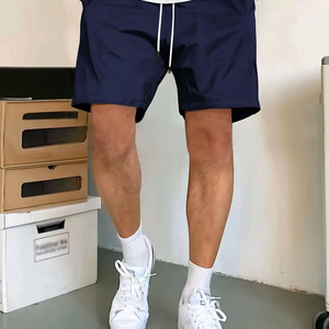 Shorts de sport pour homme, taille mi-haute, en maille, style décontracté, pour la course, le fitness, la plage, le basketball, écologiques et anti-plis - Product Image 3