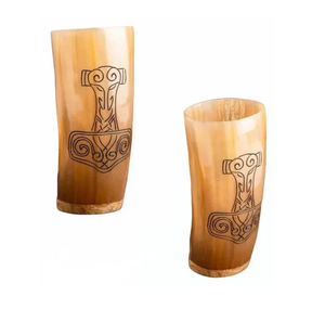 แก้วเขาควายควายทำด้วยมือแก้วฮอร์นควายธรรมชาติแกะสลักทำด้วยมือ - Product Image 4