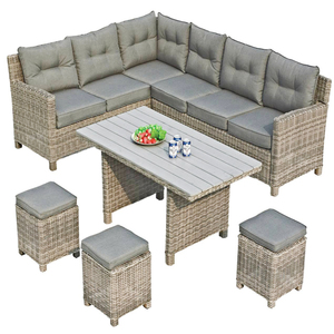 Ngoài trời PE mây <span class=keywords><strong>sofa</strong></span> thiết lập cho thư giãn vườn cho sân khách sạn Công viên trang trại cho cả gia đình phòng khách sử dụng mùa hè này - Product Image 1