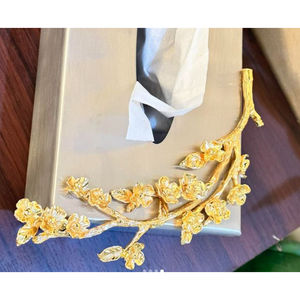 Luxueux Rectangle Forme Boîte À Mouchoirs Serviette Accessoires Boîte À Mouchoirs En Argent De La Plus Haute Qualité Avec Accent De Tigre D'or pour La Meilleure Vente - Product Image 4