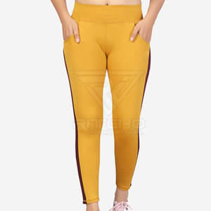 Leggings de yoga de haute qualité en gros, taille mi-haute, motif uni, 100% coton, respirant, séchage rapide, vente chaude, dernier design - Product Image 1