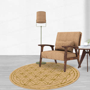 Tapis imprimé à motifs géométriques - Design moderne et luxueux, tapis fin non tissé - Product Image 4