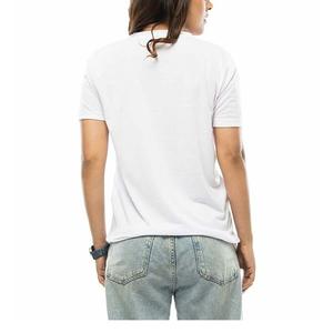 T-shirt en jersey à la mode pour femmes 100% coton nouveau motif imprimé respirant décontracté à manches courtes été teint en plaine prix - Product Image 2