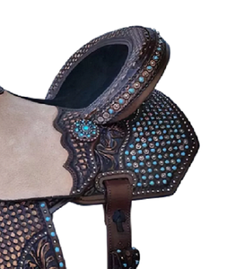 Qualité supérieure 100% fait à la main Style anglais selle occidentale en cuir Durable équitation sports équestres divertissement - Product Image 5