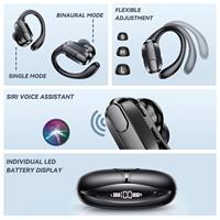 Vente en gros Original pour écouteurs sans fil XT80 Affichage LED True Earbuds TWS In-Ear Over-Ear Sports Earphones avec faible latence