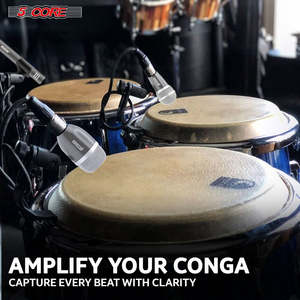 ไมโครโฟนกลองชุด 5Core Conga Mic Snare Tom ไมค์คอนเดนเซอร์ XLR สำหรับเครื่องดนตรี สีเทา - Product Image 2