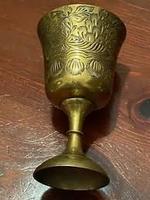 Gobelet à vin en laiton antique, fait main, gravé, calice vintage, tasse à boire en métal, articles de bar, cadeau de mariage, vaisselle classique