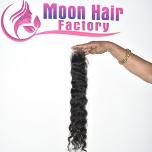 Meilleurs produits bon marché fabrication indienne de fermeture HD ondulée de cheveux humains de temple pour le fournisseur texture soyeuse du sud prix d'exportation à vendre - Product Image 2