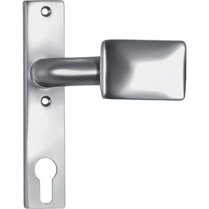 Door Knob Short Plate 486ZD-Fixed or Rotatable <b>Light</b> Alloy Silver-Colored Square 8mm AMF - Product Image 1