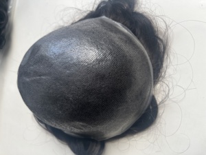 ทูเป้สีน้ำตาลดำสำหรับผู้<span class=keywords><strong>ชาย</strong></span> ระบบเปลี่ยนผมด้วยผมแท้ PU แบบฉีด  ทูเป้ผิวบางสำหรับผู้<span class=keywords><strong>ชาย</strong></span>  ชิ้นส่วนผมปลอมสำหรับผู้ชาย  ชุดผมเสริมสำหรับผู้ชาย - Product Image 6
