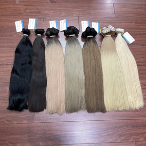 ¡ALTA CALIDAD SUPERIOR! 100% Extensiones de cabello humano de trama vietnamita Extensiones de cabello de trama Remy dibujado doble virgen crudo - Product Image 3