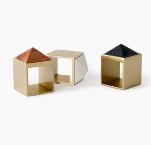 Nouveau design or argent rond fer cerceau porte-serviettes boucle luxe anneau de serviette Lot pour décorations de table de mariage - Product Image 2